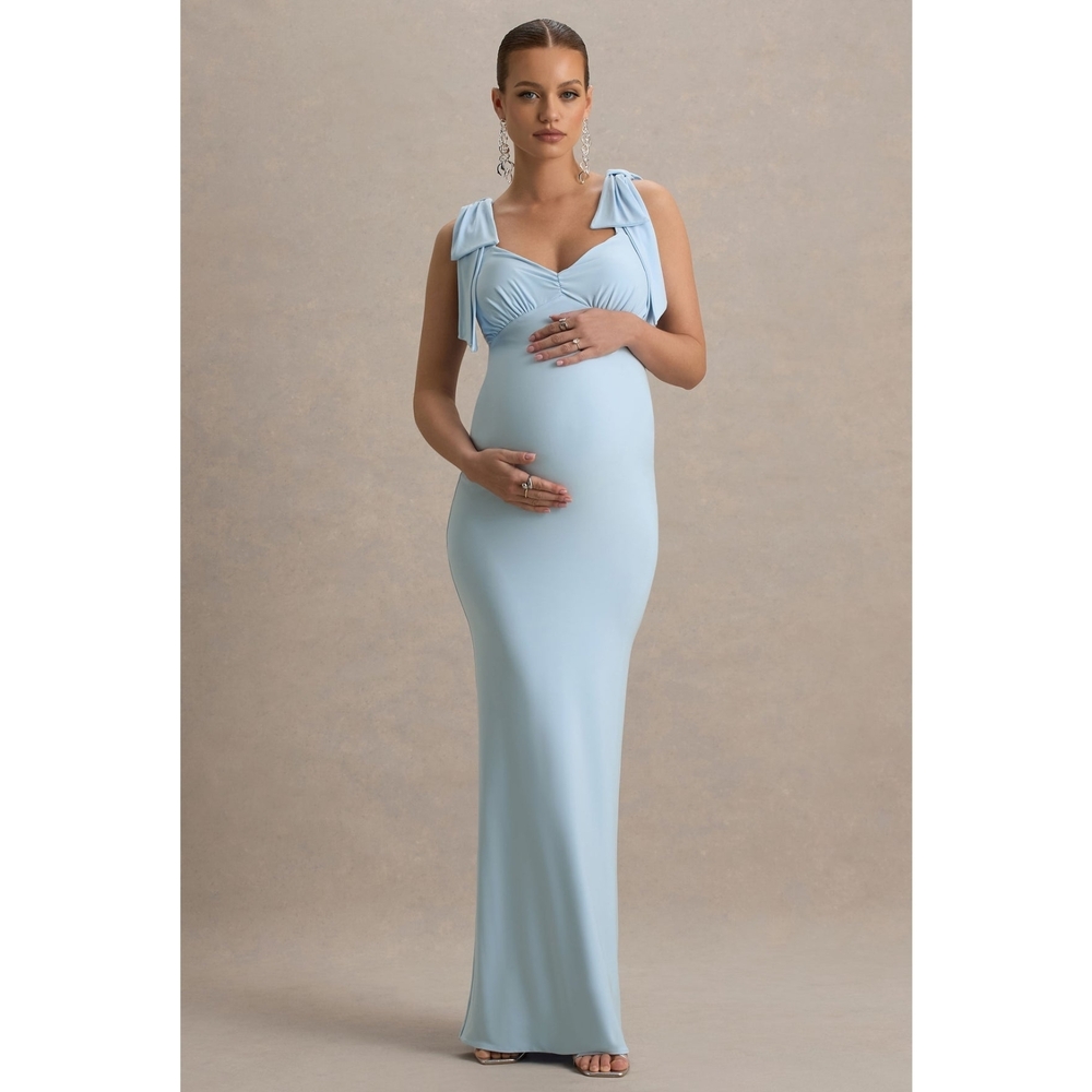Light Blue Maternity Dress